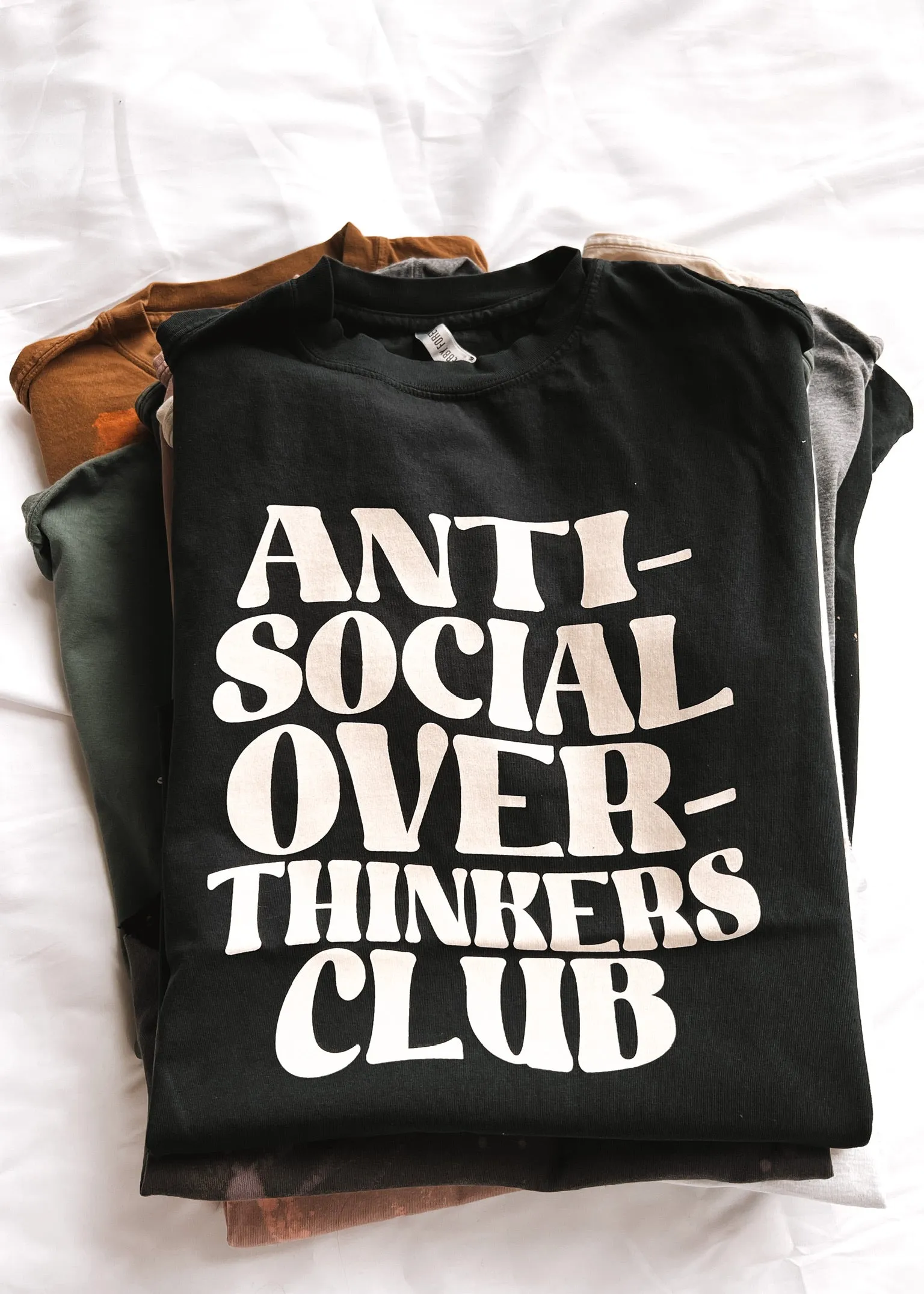 ANTISOCIAL OVERTHINKERS CLUB SIDE SLIT TEE