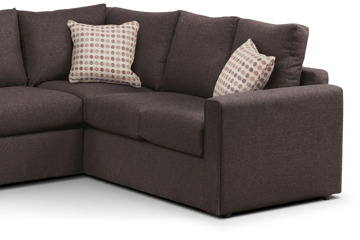 Athina 2-Piece Sectional with Left-Facing Queen Sofa Bed - Nutmeg