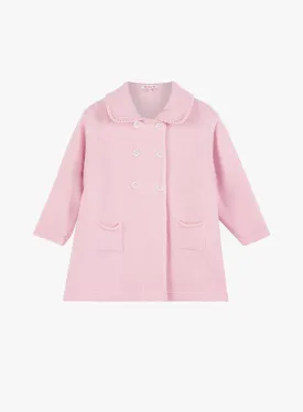 Baby Alexandra Knitted Coat in Pale Pink