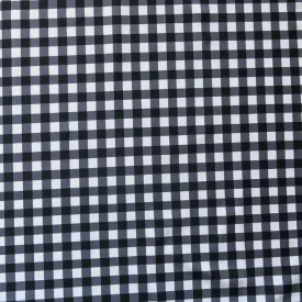 Black and White Gingham Nylon Spandex Swimsuit Fabric