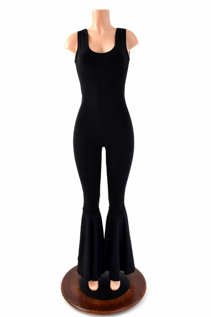 Black Zen Twist Back Catsuit