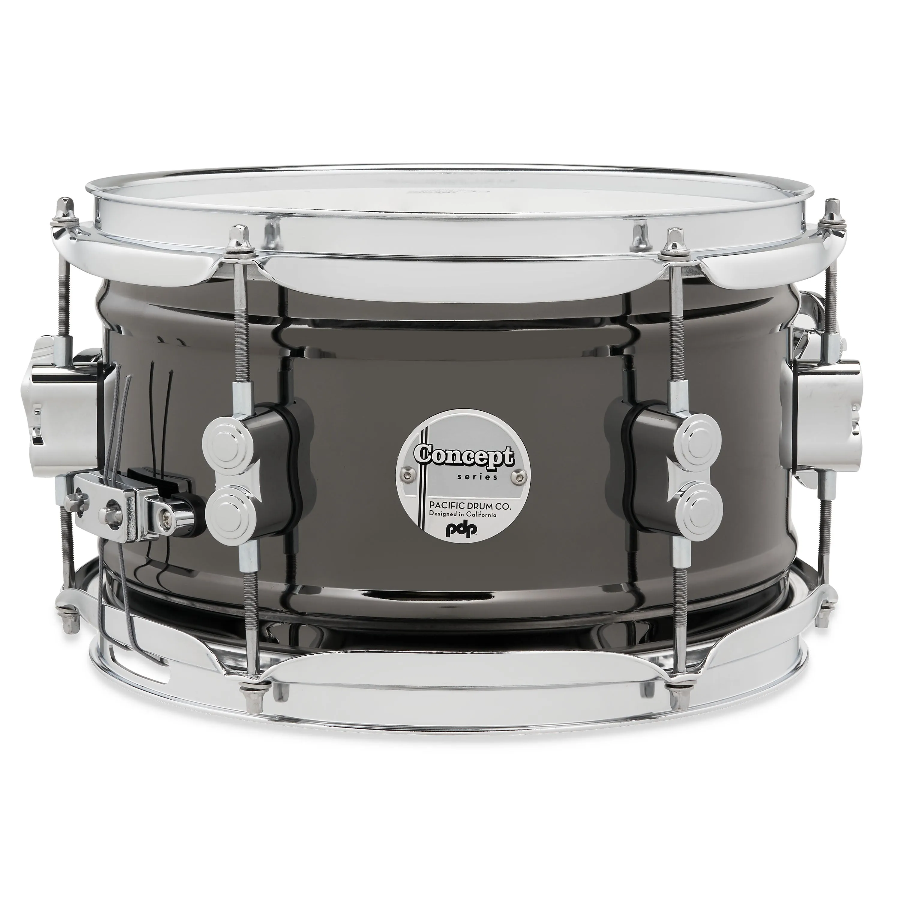 Blk Nickel Over Steel Snare, 6x10"