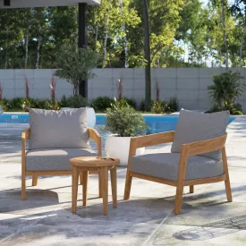 Brisbane 3-Piece Teak Wood Outdoor Patio Set by Modway