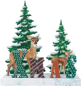 CA-SCKT7: Crystal Art XMAS Woodland Deer Scene