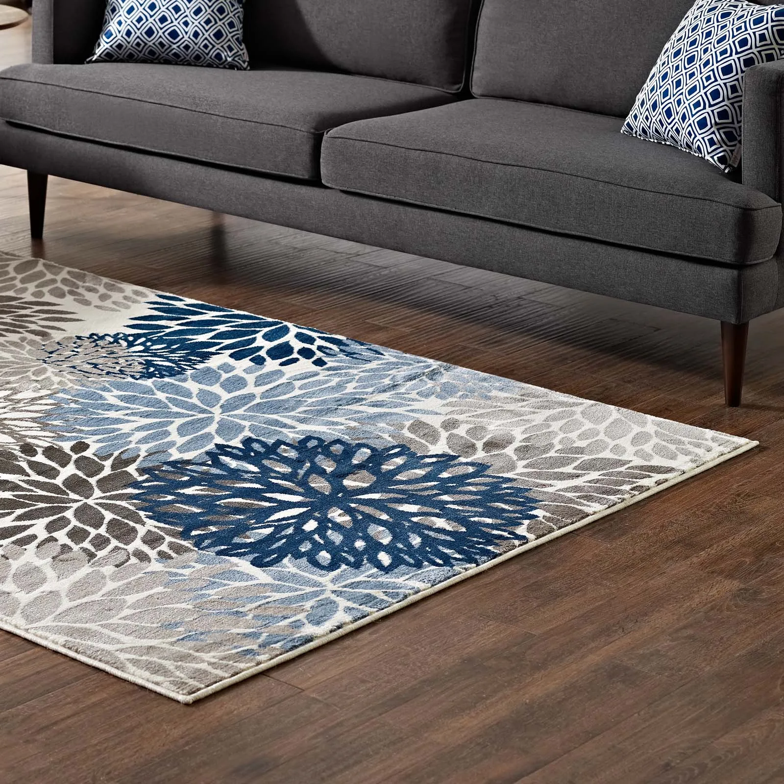 Calithea Vintage Classic Abstract Floral Area Rug by Modway