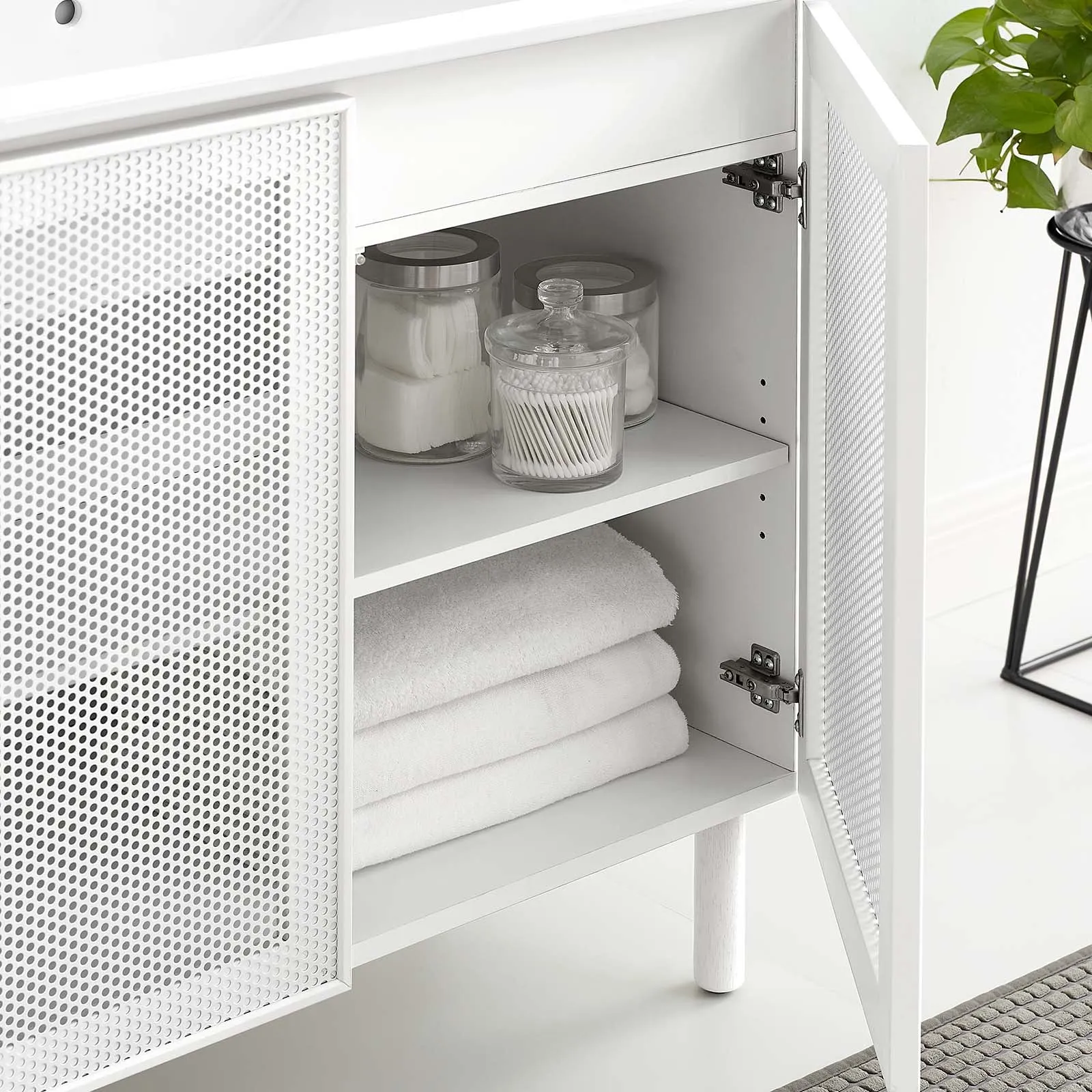 Calla 36" Perforated Metal Bathroom Vanity by Modway