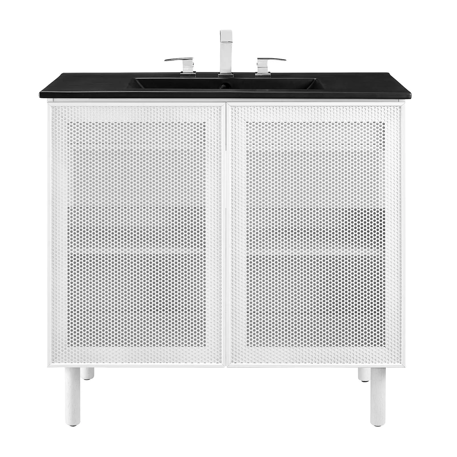 Calla 36" Perforated Metal Bathroom Vanity by Modway