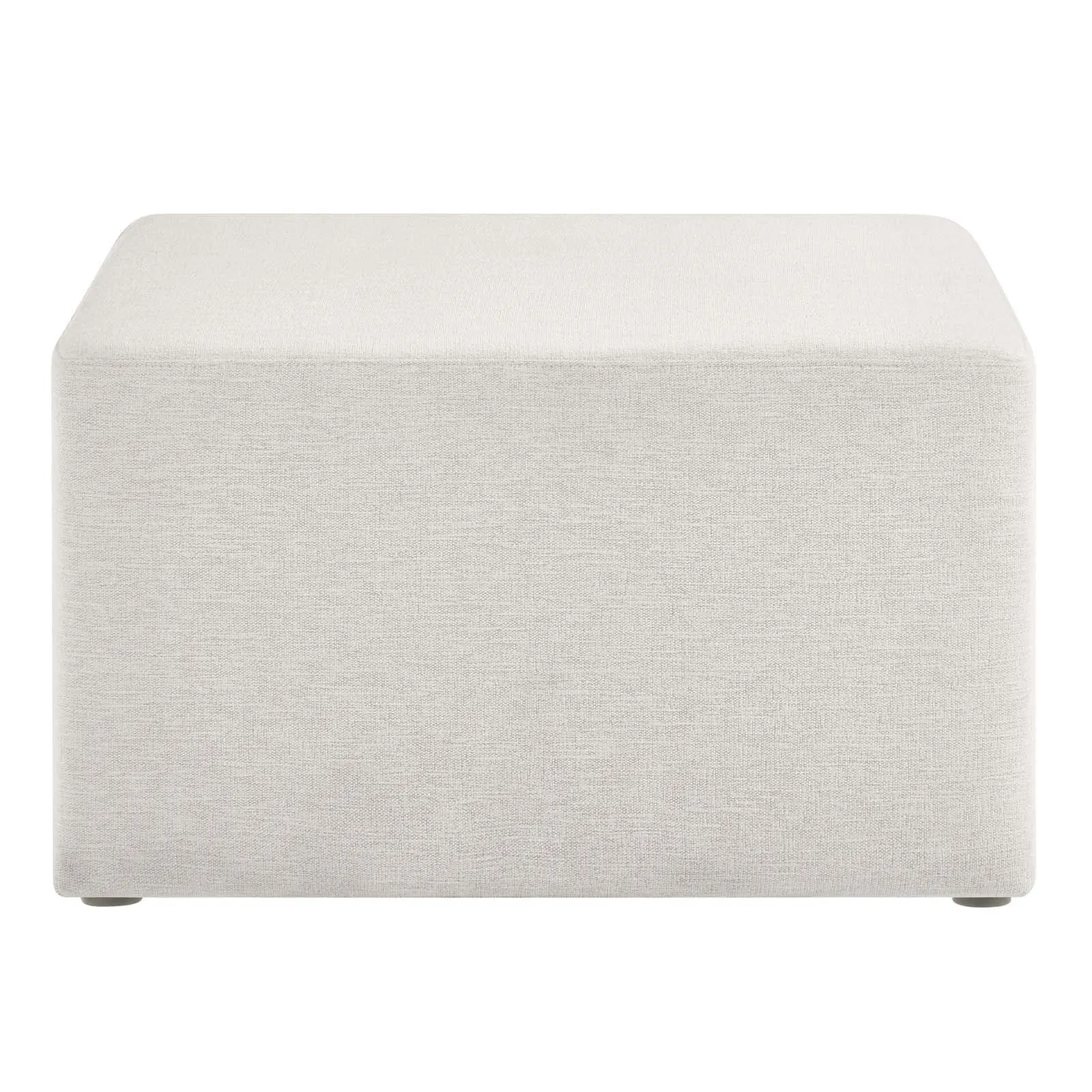 Callum Large 28" Square Woven Heathered Fabric Upholstered Ottoman by Modway