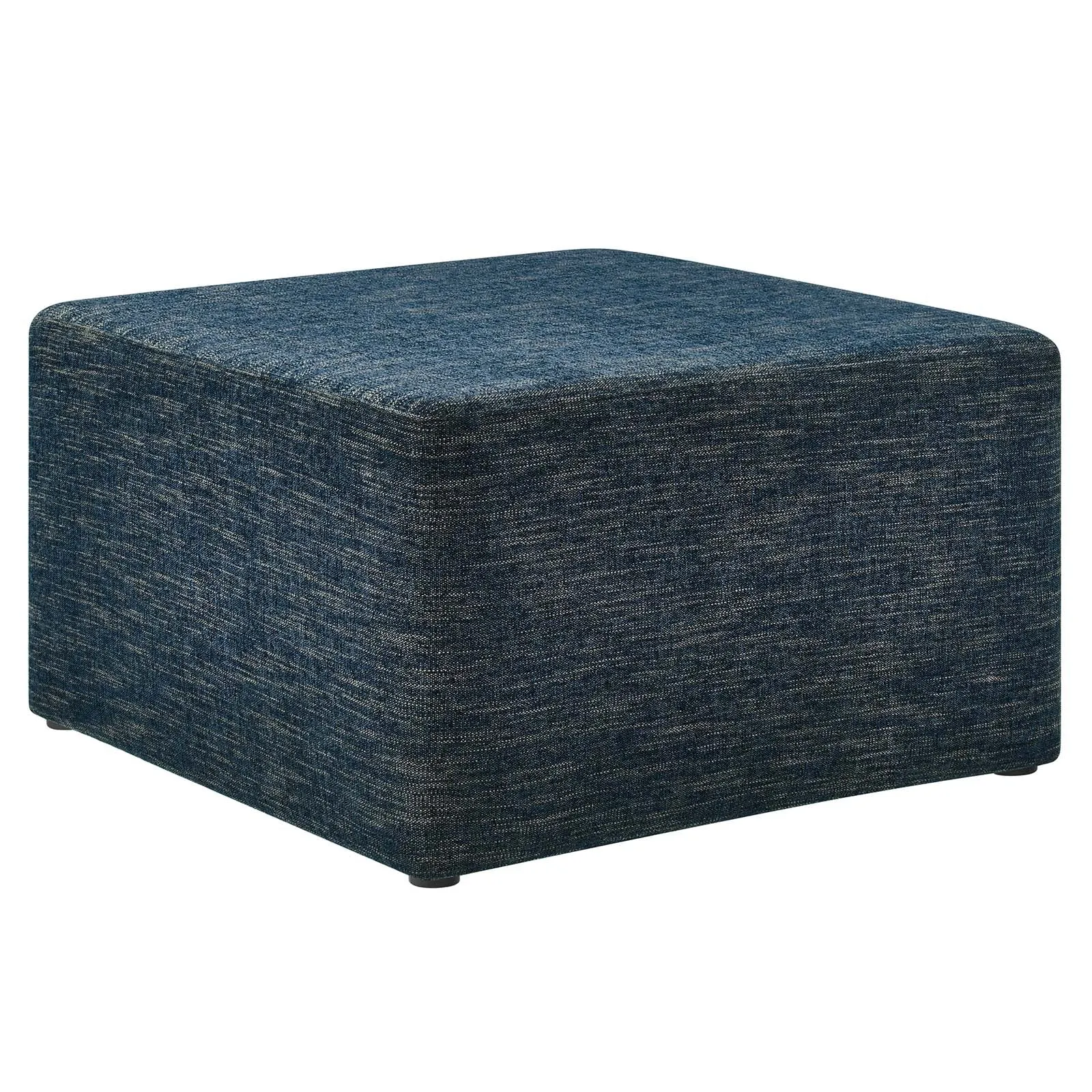 Callum Large 28" Square Woven Heathered Fabric Upholstered Ottoman by Modway