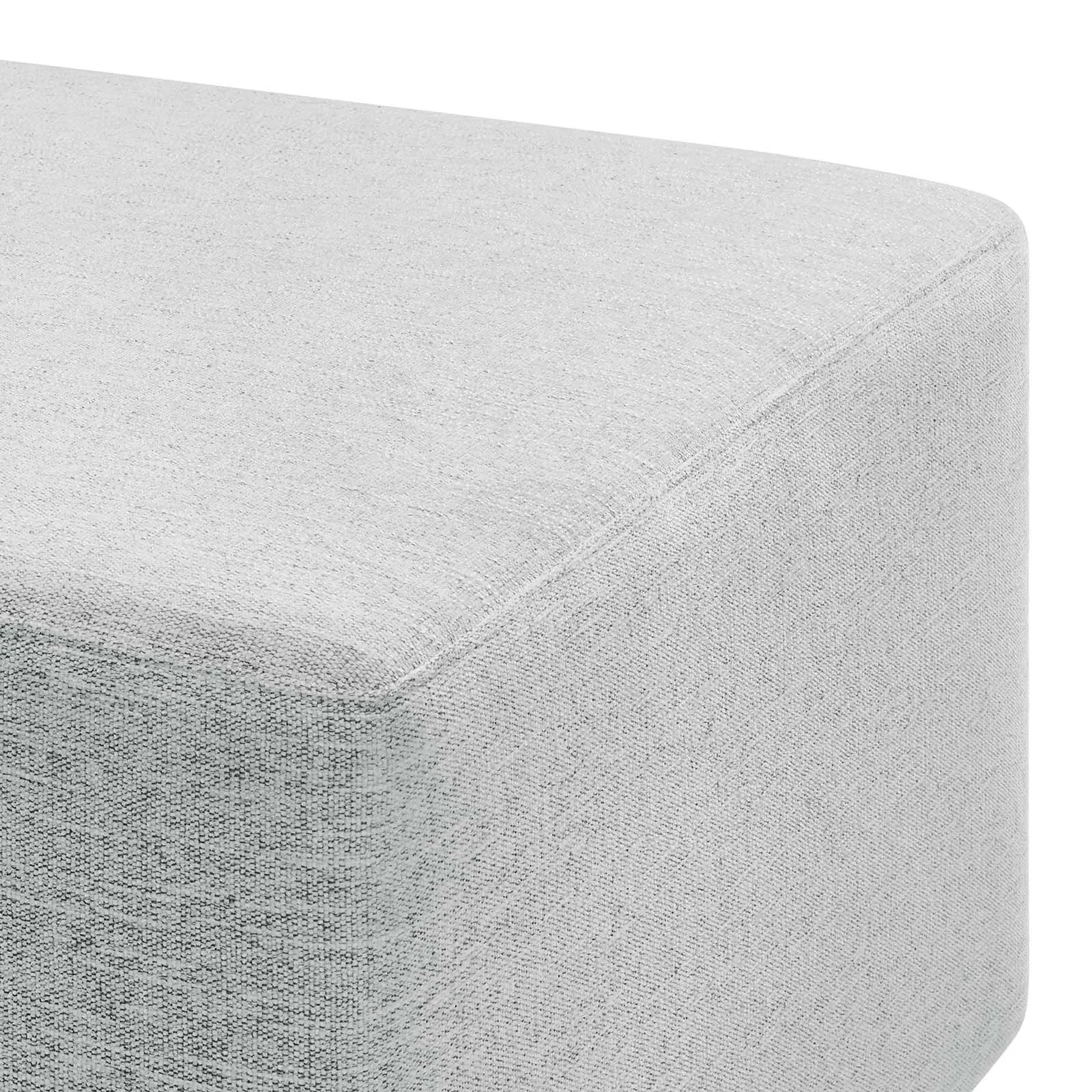 Callum Large 28" Square Woven Heathered Fabric Upholstered Ottoman by Modway