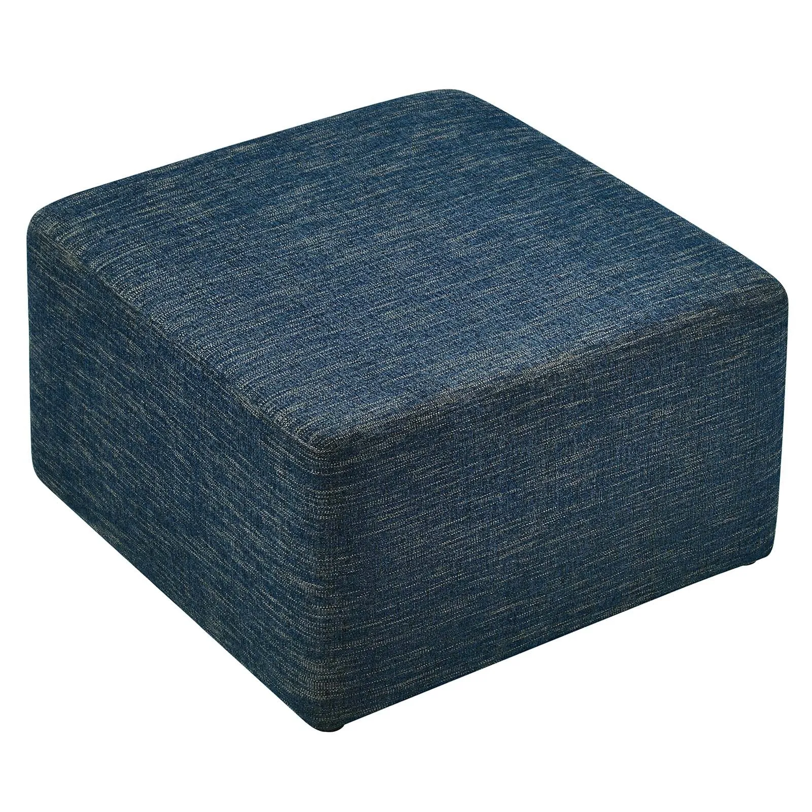 Callum Large 28" Square Woven Heathered Fabric Upholstered Ottoman by Modway