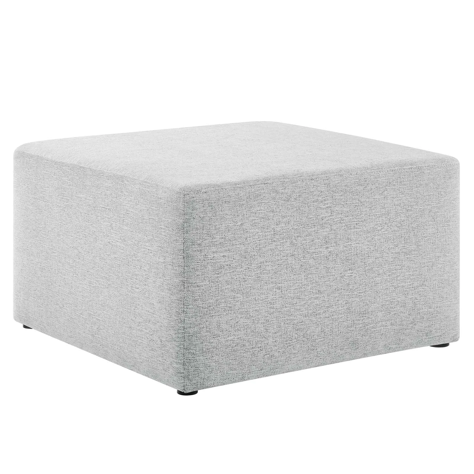 Callum Large 28" Square Woven Heathered Fabric Upholstered Ottoman by Modway