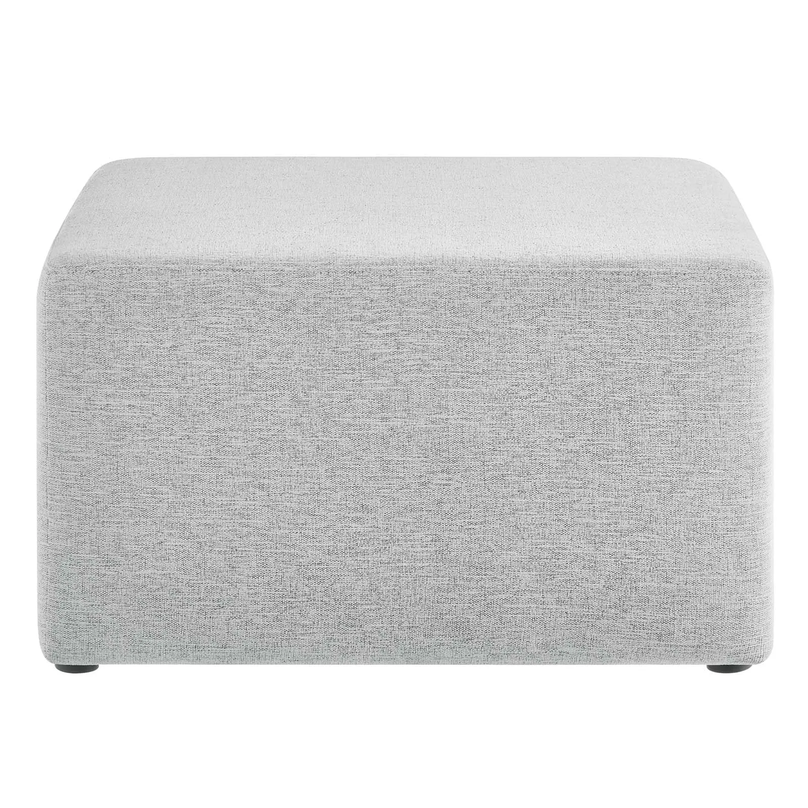 Callum Large 28" Square Woven Heathered Fabric Upholstered Ottoman by Modway