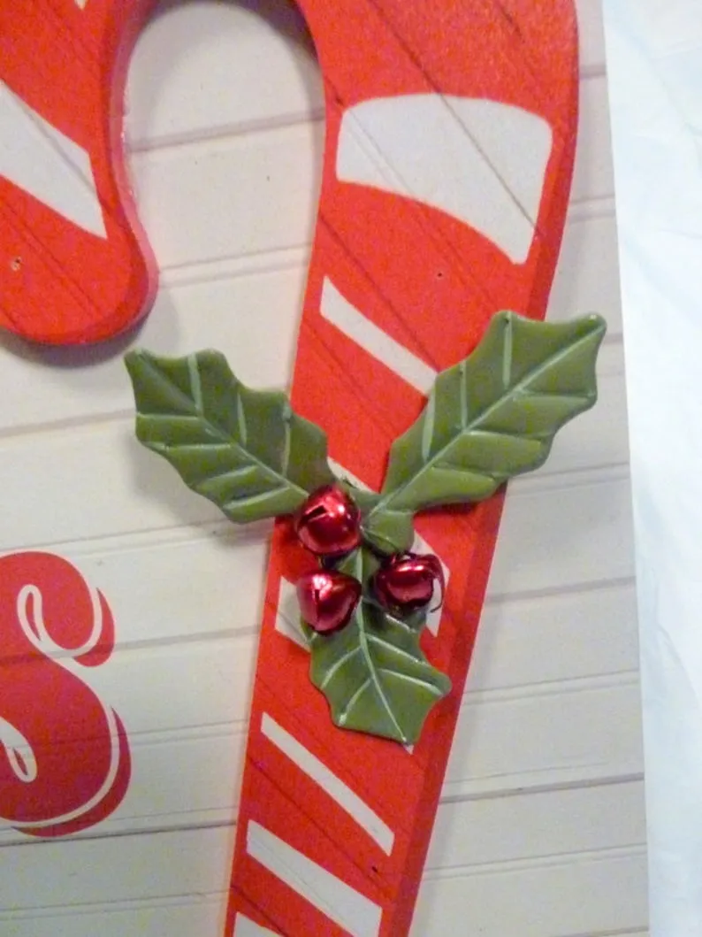 Candy Cane plaque, Christmas decorations, Wood Plaque, Farmhouse decor, Christmas plaques