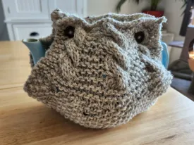 Hand Knit Irish Tea Cosy - "Maeve" Grey