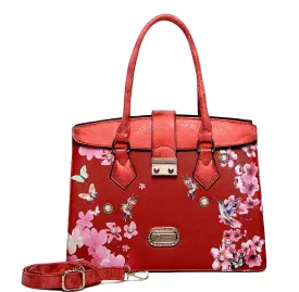 Hummingbird Bloom Soar Scratch & Stain Resistant Top-Handle Bag