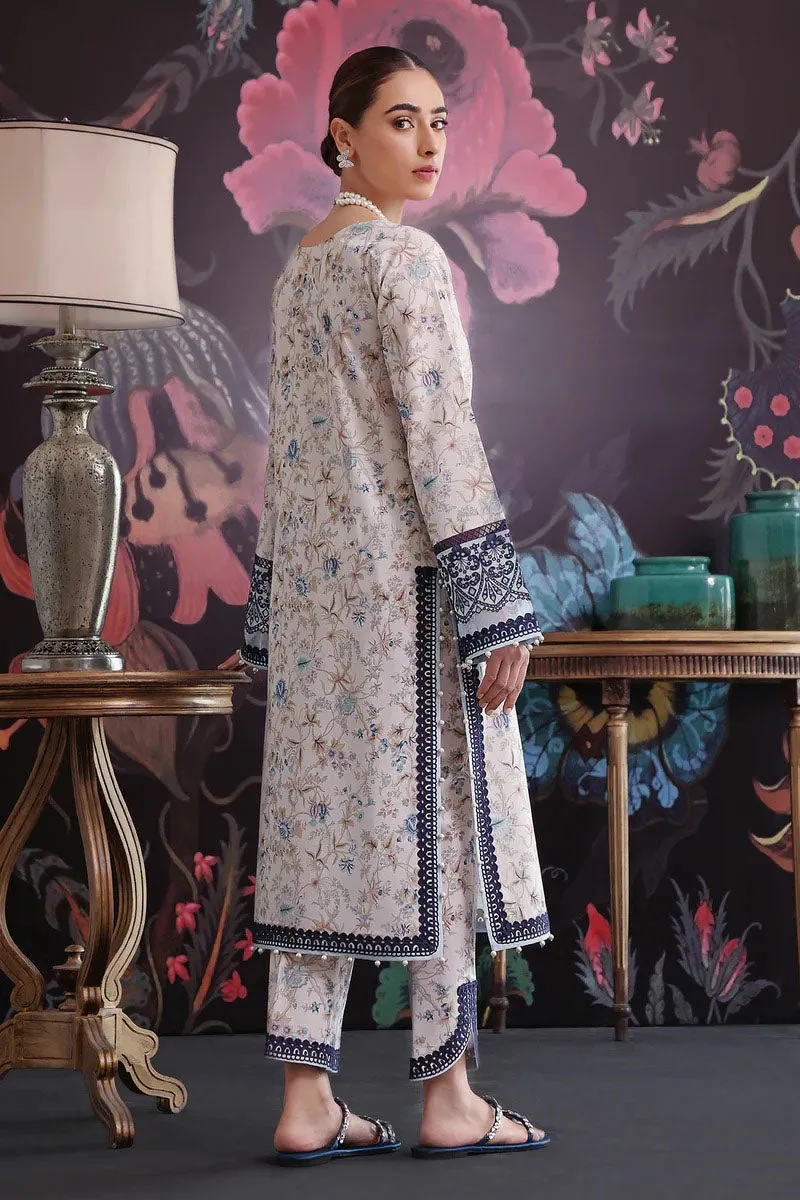 Jade Flora Embrodiered Off-White Pakistani Lawn Suits