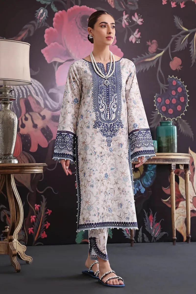 Jade Flora Embrodiered Off-White Pakistani Lawn Suits