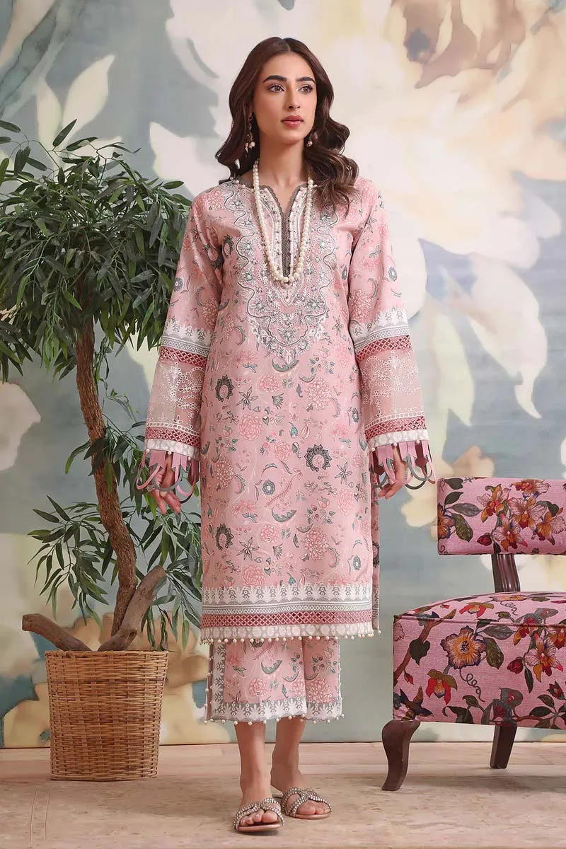 Jade Flora Embrodiered Pink Pakistani Lawn Suits