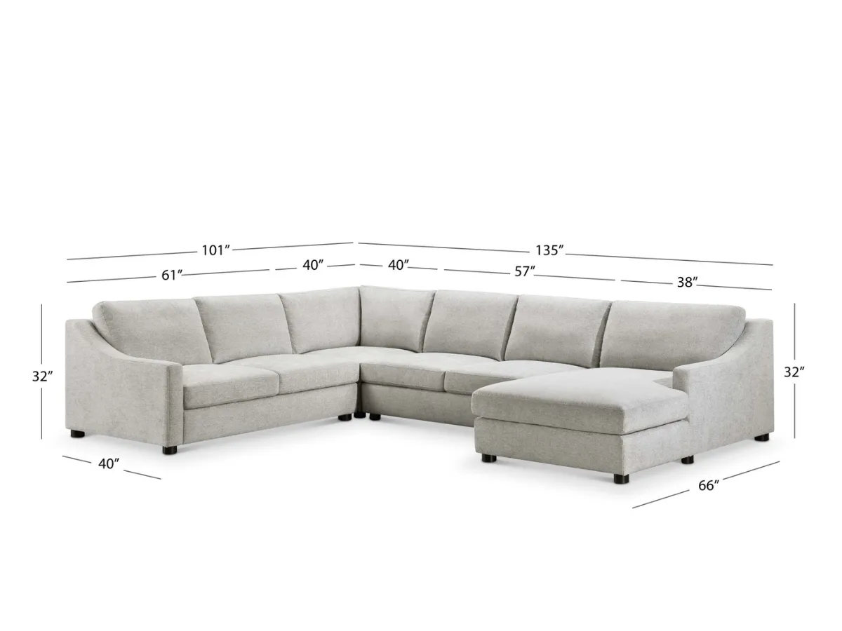 Larissa 4-pc Fabric Sectional