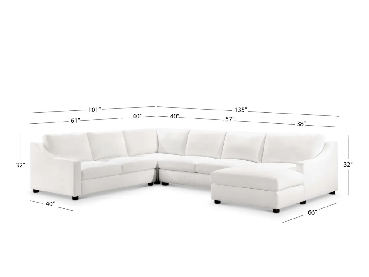 Larissa 4-pc Fabric Sectional