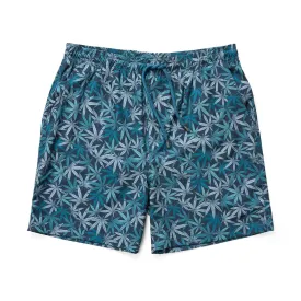 Navy Leaves Swim Shorts