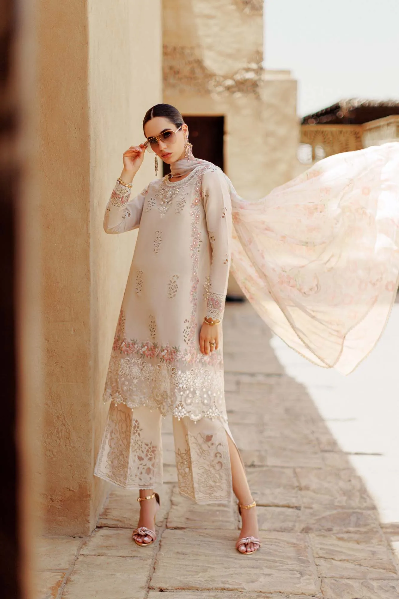 Noor by Saadia Asad Eid Handwork Laserkari Lawn – D2