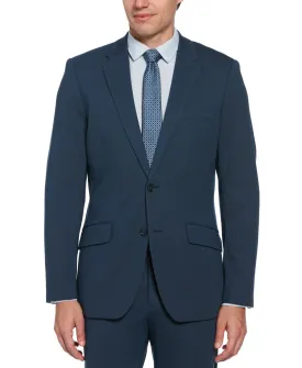 Slim Fit Pindot Stretch Knit Suit Jacket