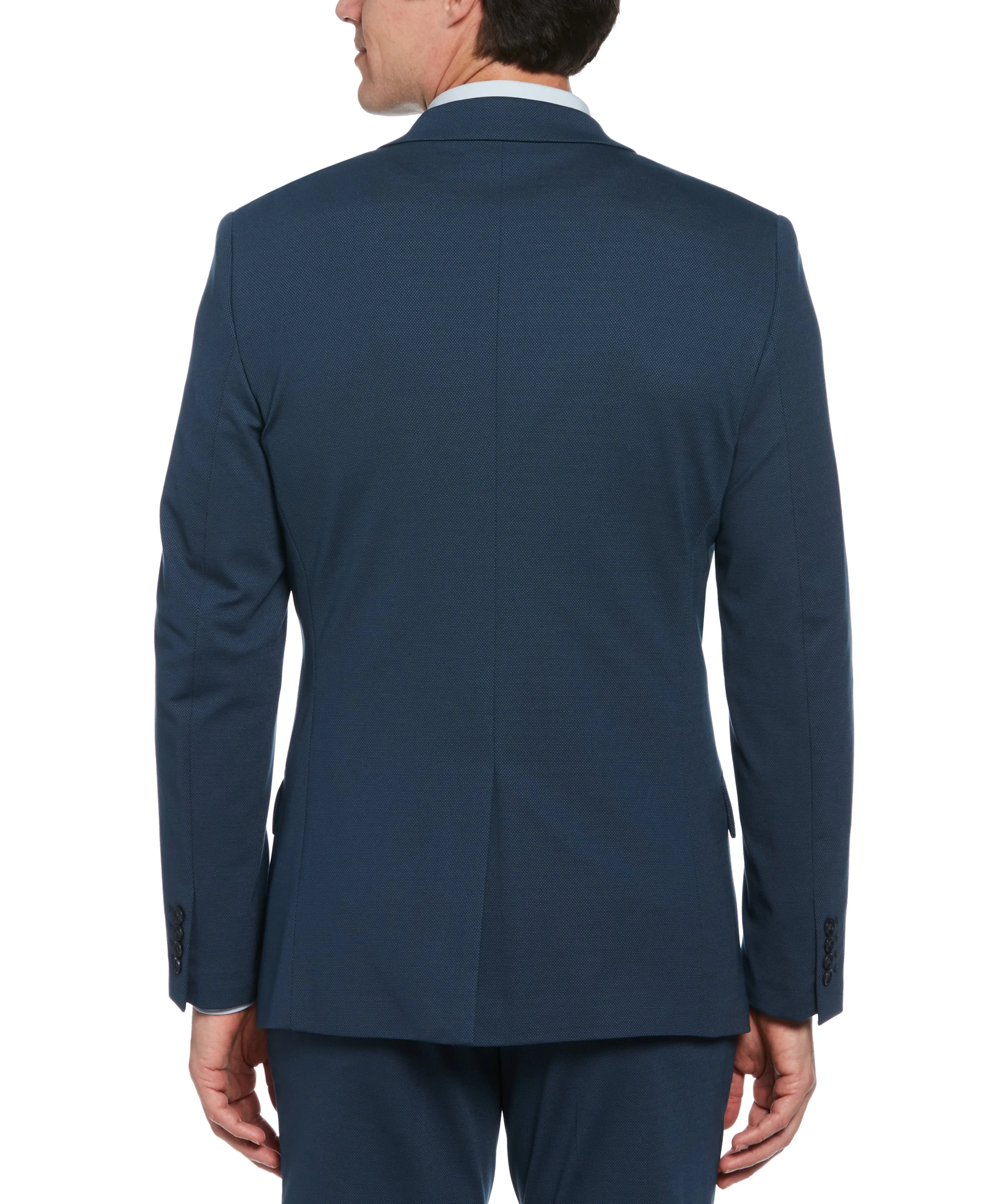 Slim Fit Pindot Stretch Knit Suit Jacket