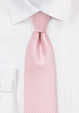 Soft Pink Pin Dot Necktie