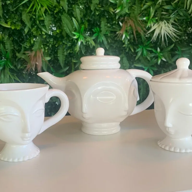 Three Piece Face Tea Set