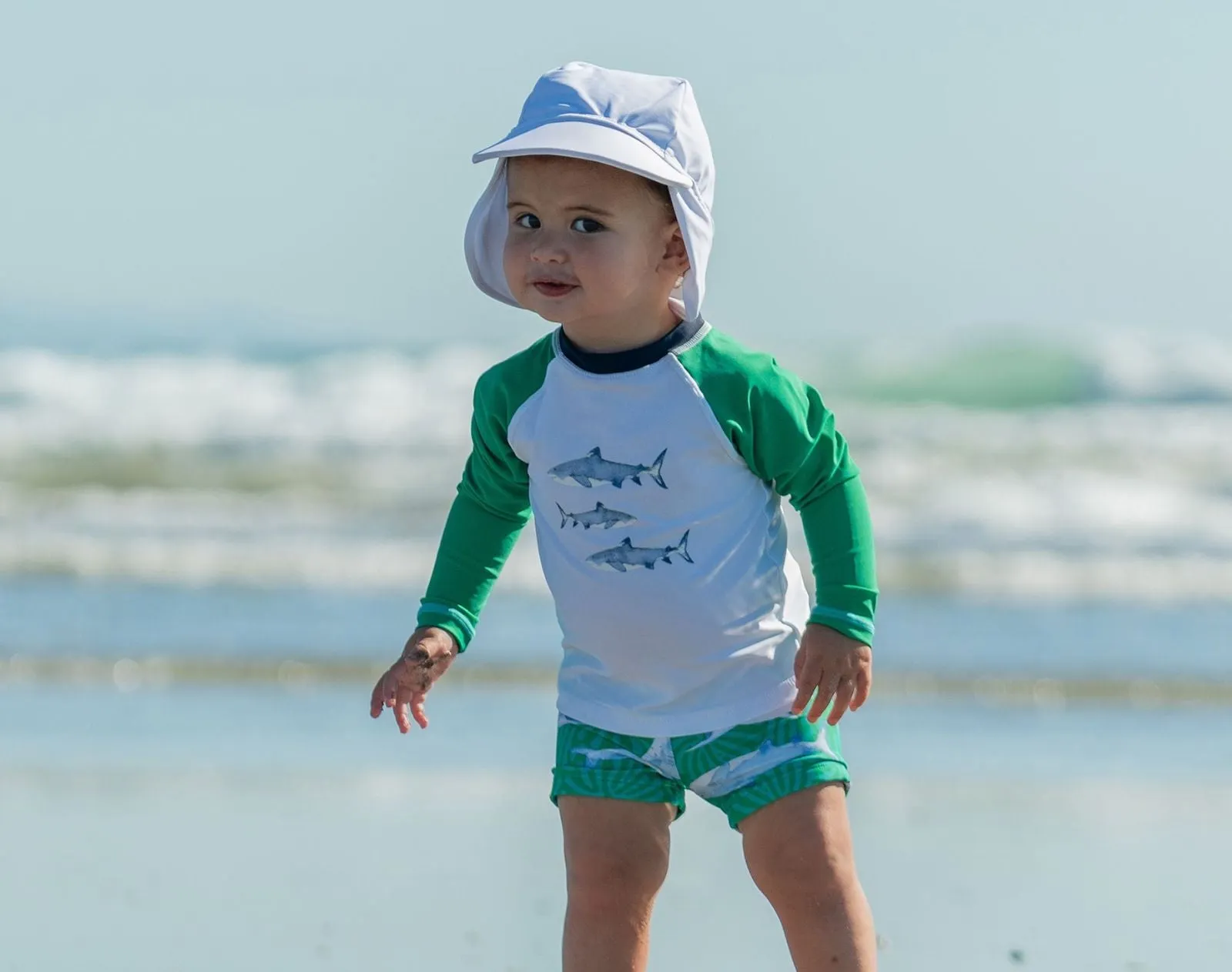 UPF 50  Top & Swim Shorts Set