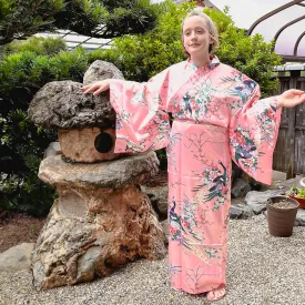 Women' Yukata: Peacock Peony (Polyester)